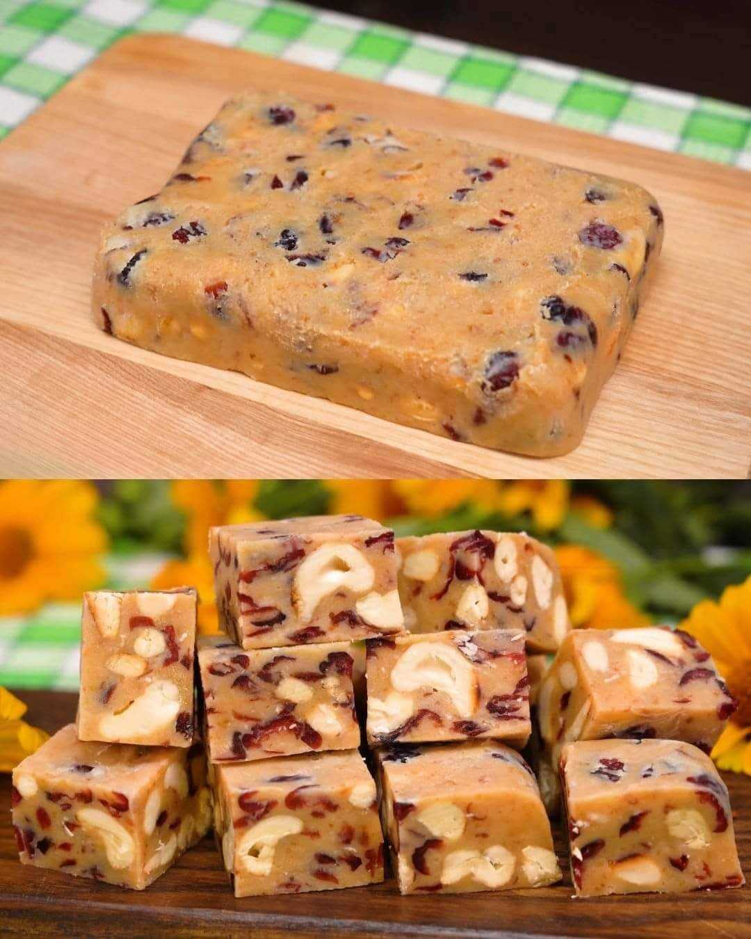 Chocolate Nut and Fruit Fudge Bars