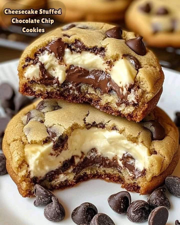 Cheesecake Stuffed Chocolate Chip Cookies