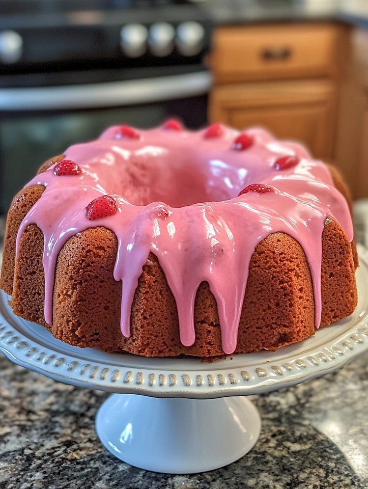 Soft & Moist Strawberry Cream Cheese Pound Cake