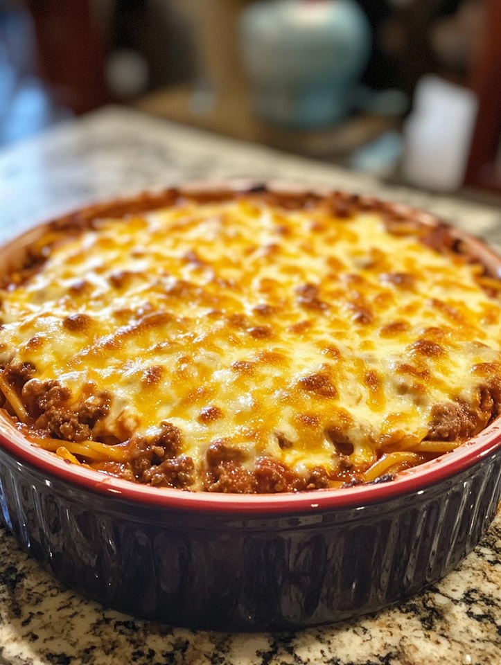 Creamy, Cheesy Million Dollar Spaghetti Casserole