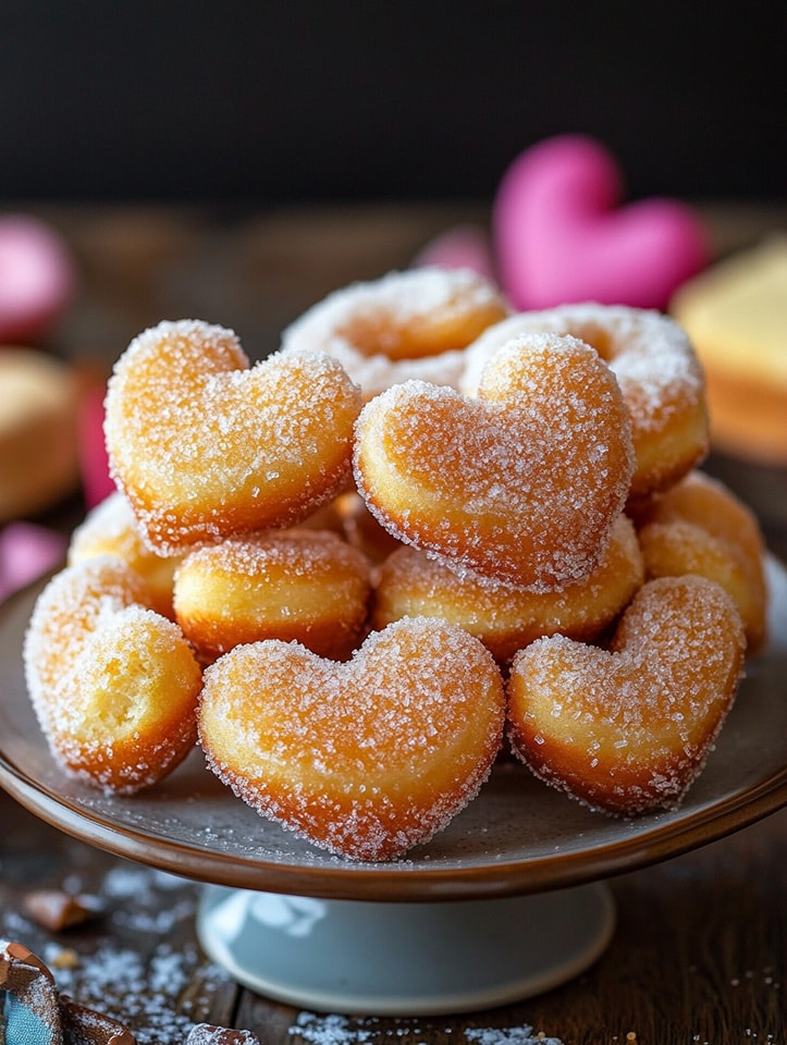 Golden Heart Sugar Donuts