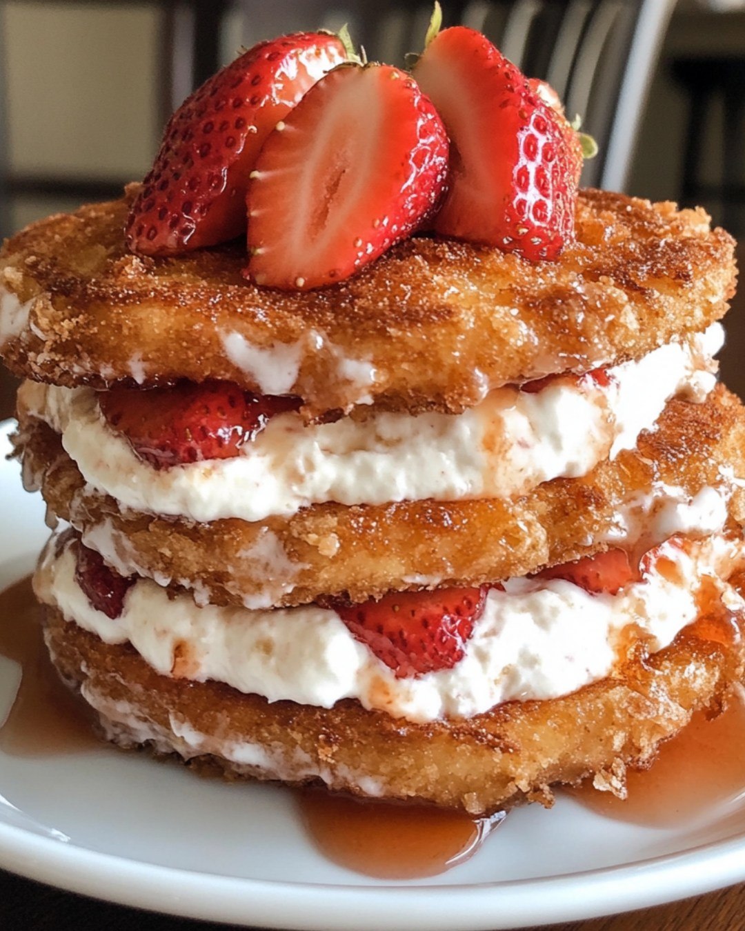 Fried Strawberry Cheesecake Sandwiches