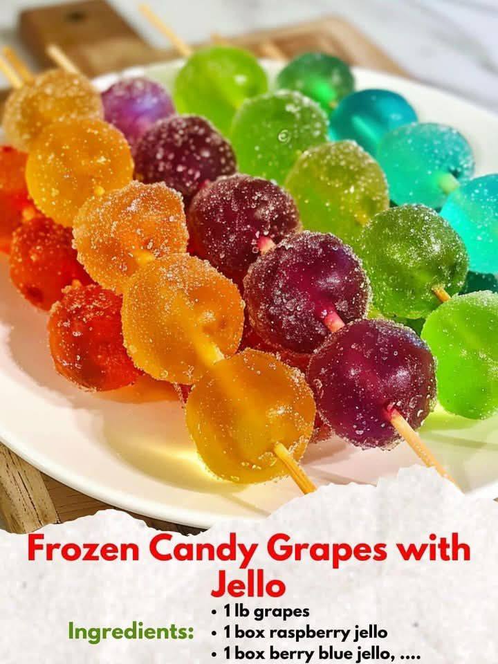 Frozen Candy Grapes with Jello