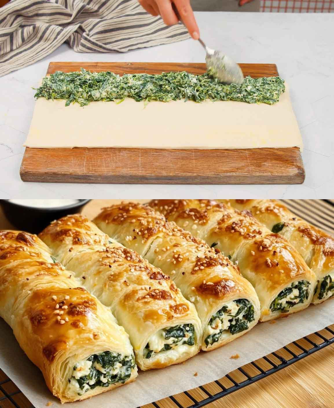 These Spinach and Feta Rolls are a real treat!