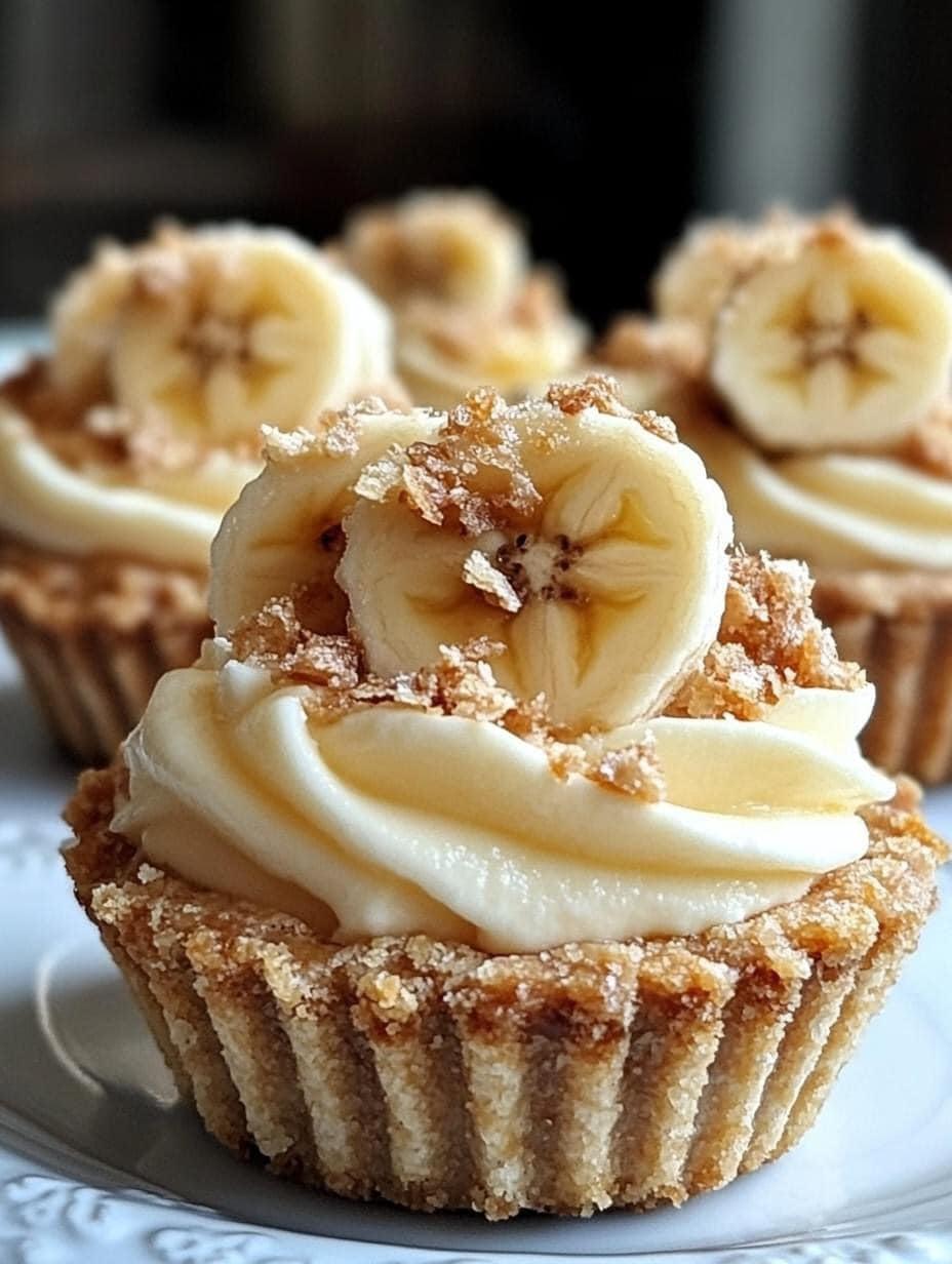 No-Bake Mini Banana Cream Pies
