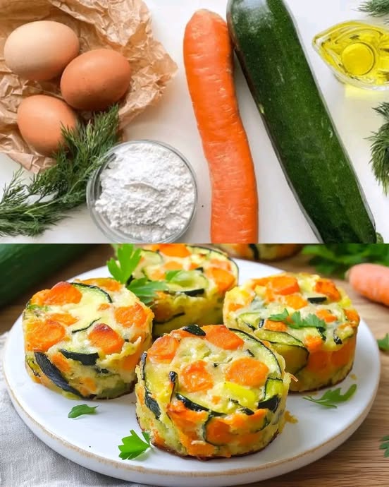 Vegetable Egg Muffins with Carrot & Zucchini