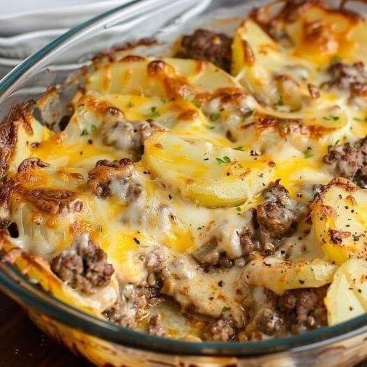 Cheesy Hamburger Potato Casserole!!!!