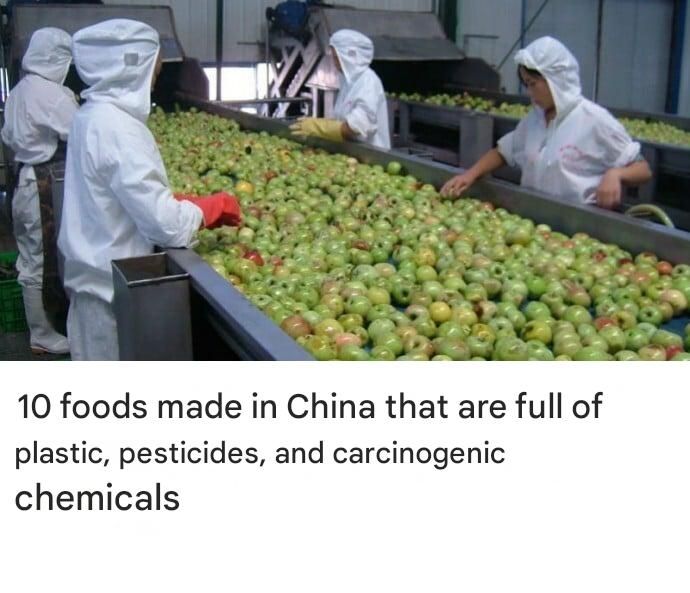 10 foods made in China that are full of plastic, pesticides, and carcinogenic chemicals