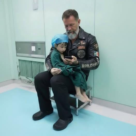 My son, who was nearing the end of his battle, asked the intimidating biker in the hospital waiting area to hold him instead of me. I’m his mom.