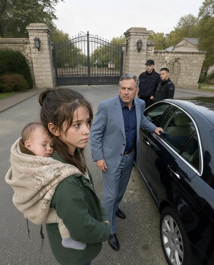 A Billionaire Was About to Ignore a Begging Girl at His Iron Gates — “Sir… Do You Need a Maid? My Baby Sister Hasn’t Eaten,” She Whispered — Yet One Faint Mark on Her Neck Stopped Him Cold and Revealed a Lost Family No Money Could Replace