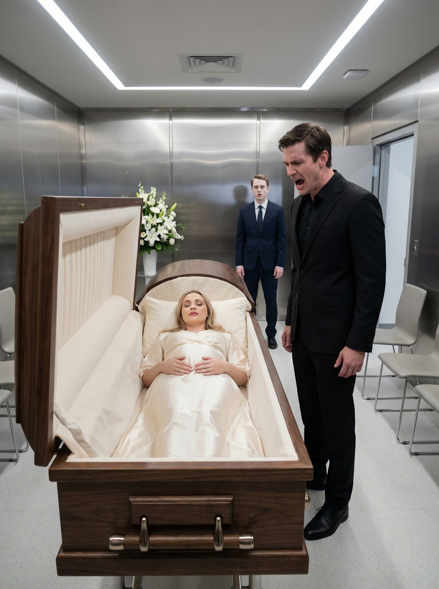 During The Farewell For His Pregnant Wife, A Husband Asked To See Her One Last Time — And Noticed A Movement That Made Everyone Stop And Call Doctors Immediately