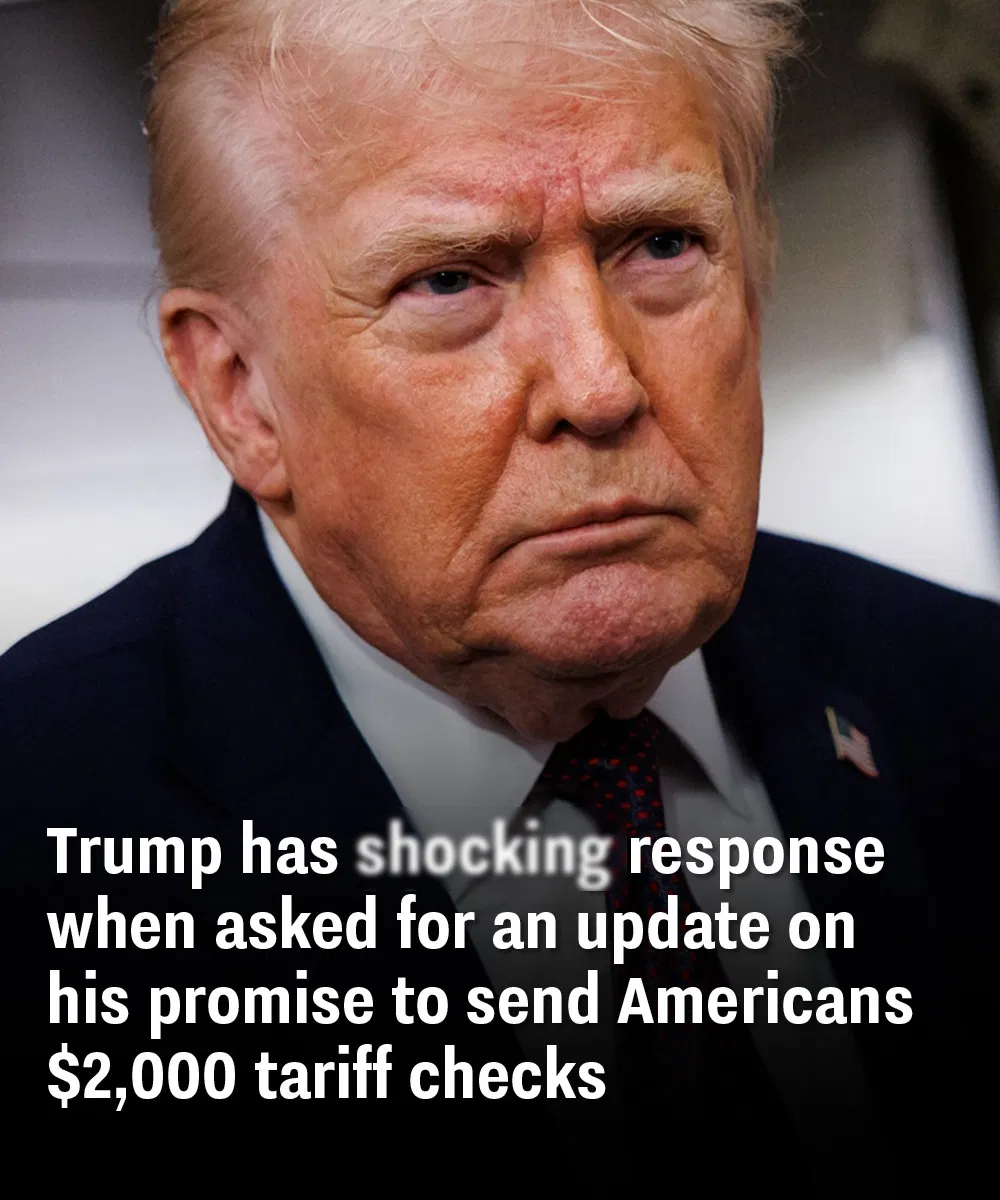 Trump gives worrying response after being asked for update on ,000 checks he promised to give to almost everyone in America