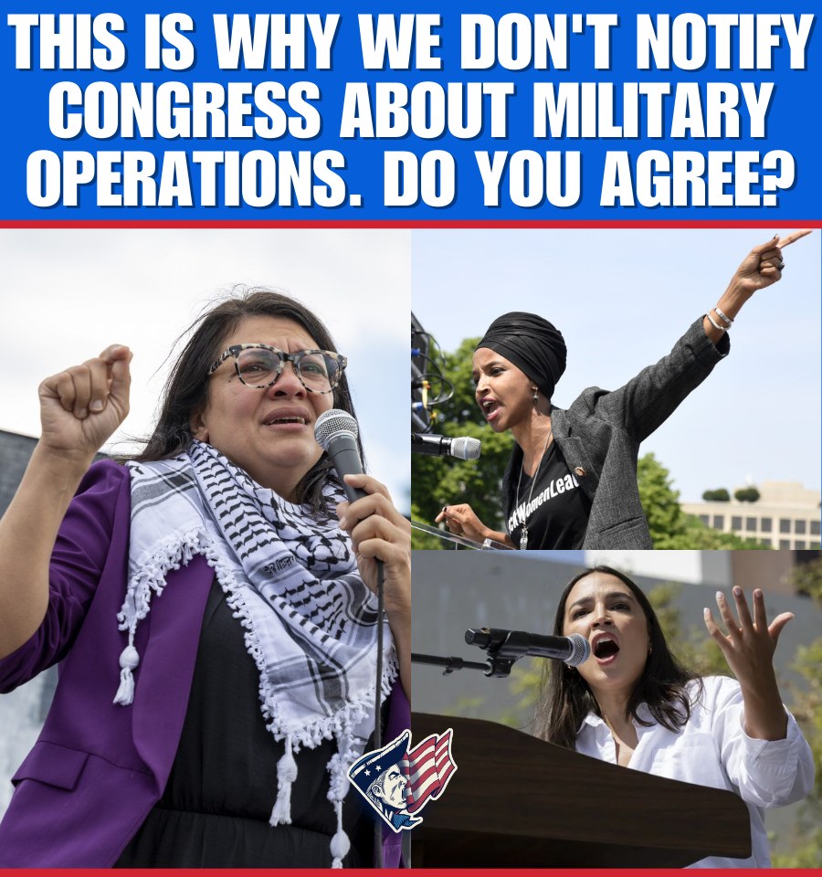 YES! 🇺🇸 𝐓𝐨𝐝𝐚𝐲’𝐬 𝐏𝐨𝐥𝐥: This is why we don’t notify Congress about military operations. Do you agree? 𝐕𝐨𝐭𝐞 𝐇𝐞𝐫𝐞 👉