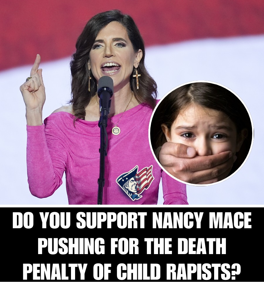 JUSTICE MUST BE SWIFT AND SEVERE! 𝐓𝐨𝐝𝐚𝐲’𝐬 𝐏𝐨𝐥𝐥: Do you support Nancy Mace pushing for the Death penalty of child rapists?