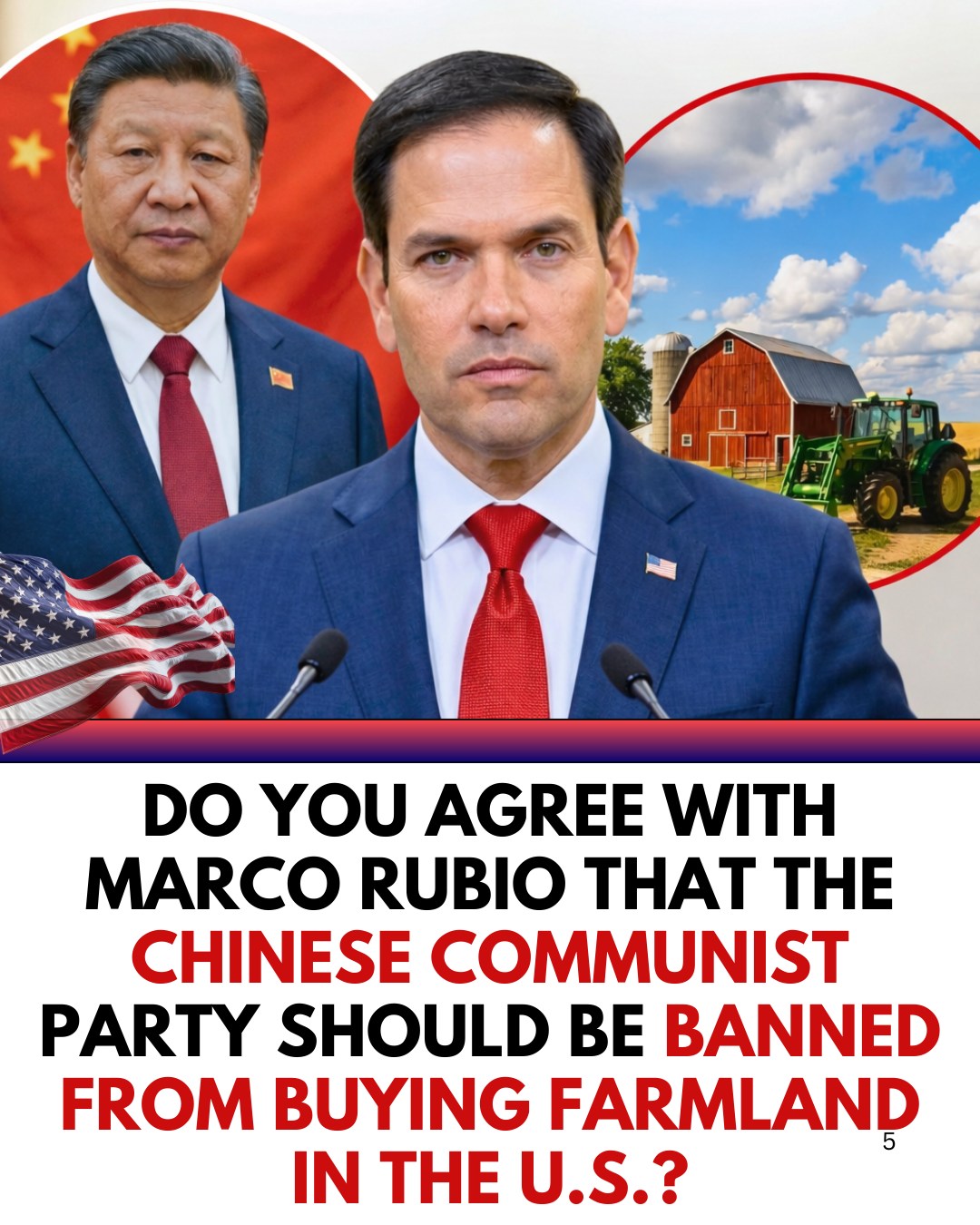 China doesn’t want to grow crops. They want to spy on us, control our food supply, and position themselves on American soil.  This is enemy territory and we’re SELLING it to them.  Not on Rubio’s watch. Not on OURS.