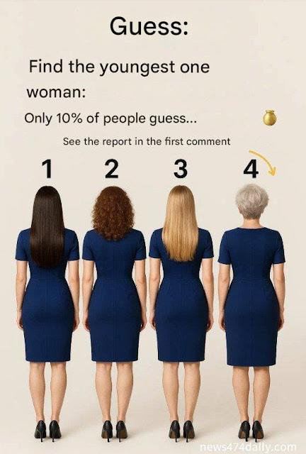 Test: Find the youngest woman. Only 10% will guess correctly!