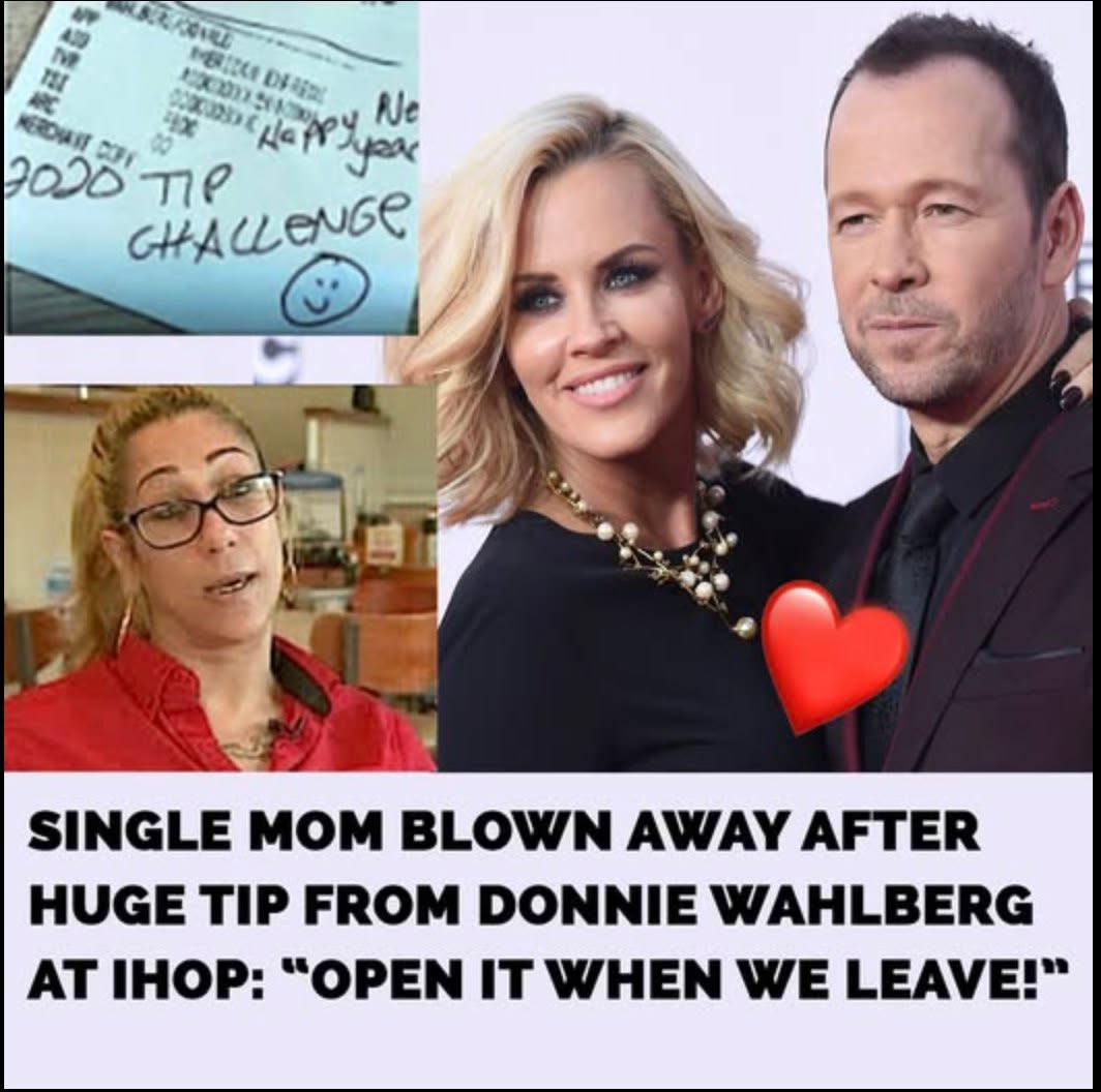 Donnie Wahlberg hands single mom jaw-dropping tip at IHOP – tells her “open it when we leave”