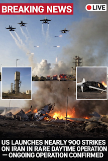 US Executes Rare Daytime Assault With 900 Strikes on Iran Washington 👇🏻⬇️more in the 1rst comments ⬇️👇🏻