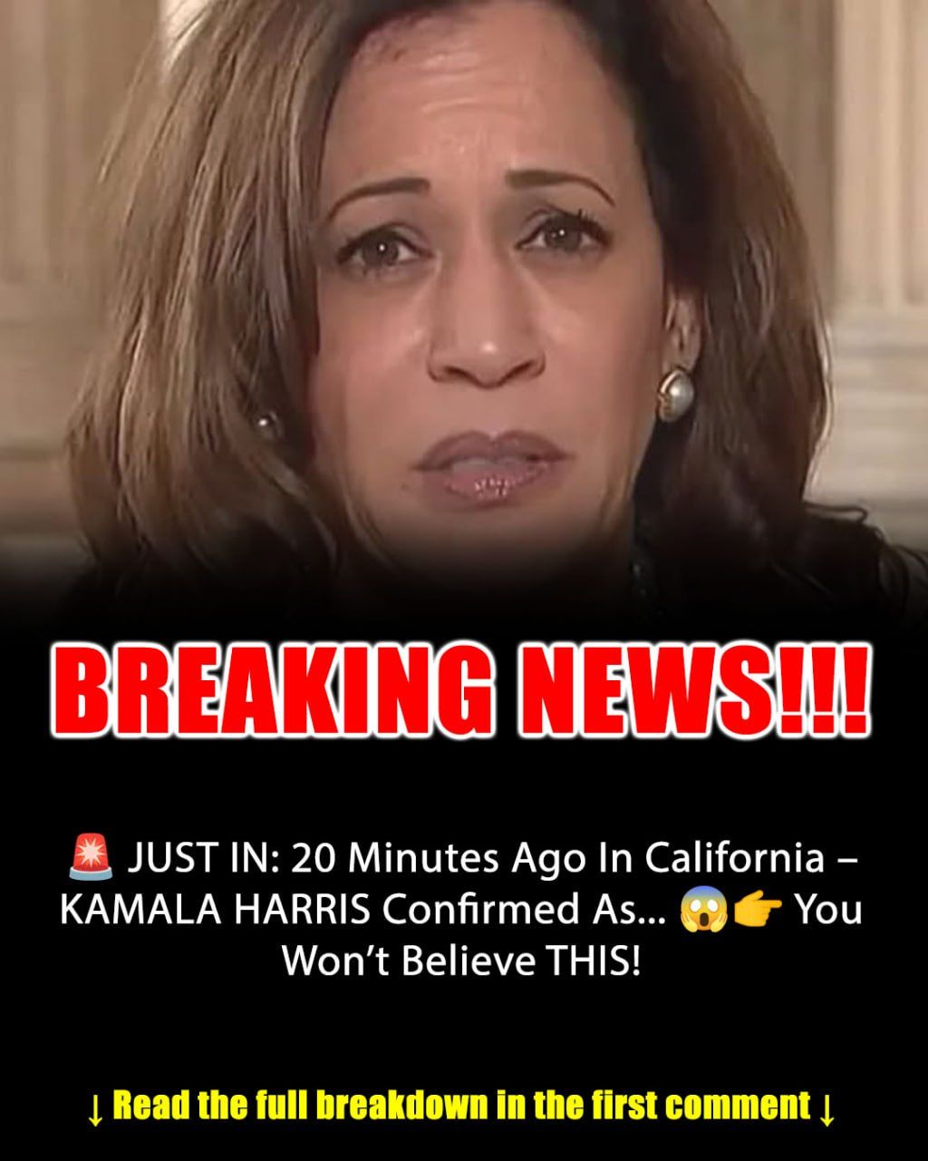 20 Minutes ago in California, Kamala Harris was confirmed as…See more in comment