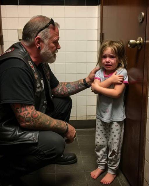 Six Year Old Girl With Bruises Begged Scary Biker To Save Her From Stepfather!