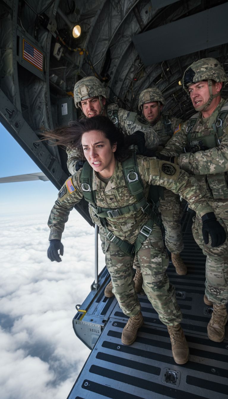 **“FLY, B*TCH.” THEY THREW A FEMALE SNIPER OUT OF A HELICOPTER IN ACTIVE COMBAT— BUT SHE DIDN’T DIE.** The briefing room at Fort Carson smelled like burnt coffee and wet wool. Snow had followed the soldiers in from the parking lot, melting into dark stains across the tile. Thirty troops sat in folding chairs—boots planted, shoulders squared, faces wearing that expression that said *we’ve heard it all before… but this one’s different.* Captain David Walsh stood at the front, jaw locked tight enough to crack teeth. “Gentlemen—” he started. Then he paused. “And ma’am.” Every head didn’t turn—but enough did. Lieutenant Elena Carter didn’t blink. Didn’t smile. Didn’t give them the courtesy of easing their discomfort. She’d learned that lesson early. If you soften the room…