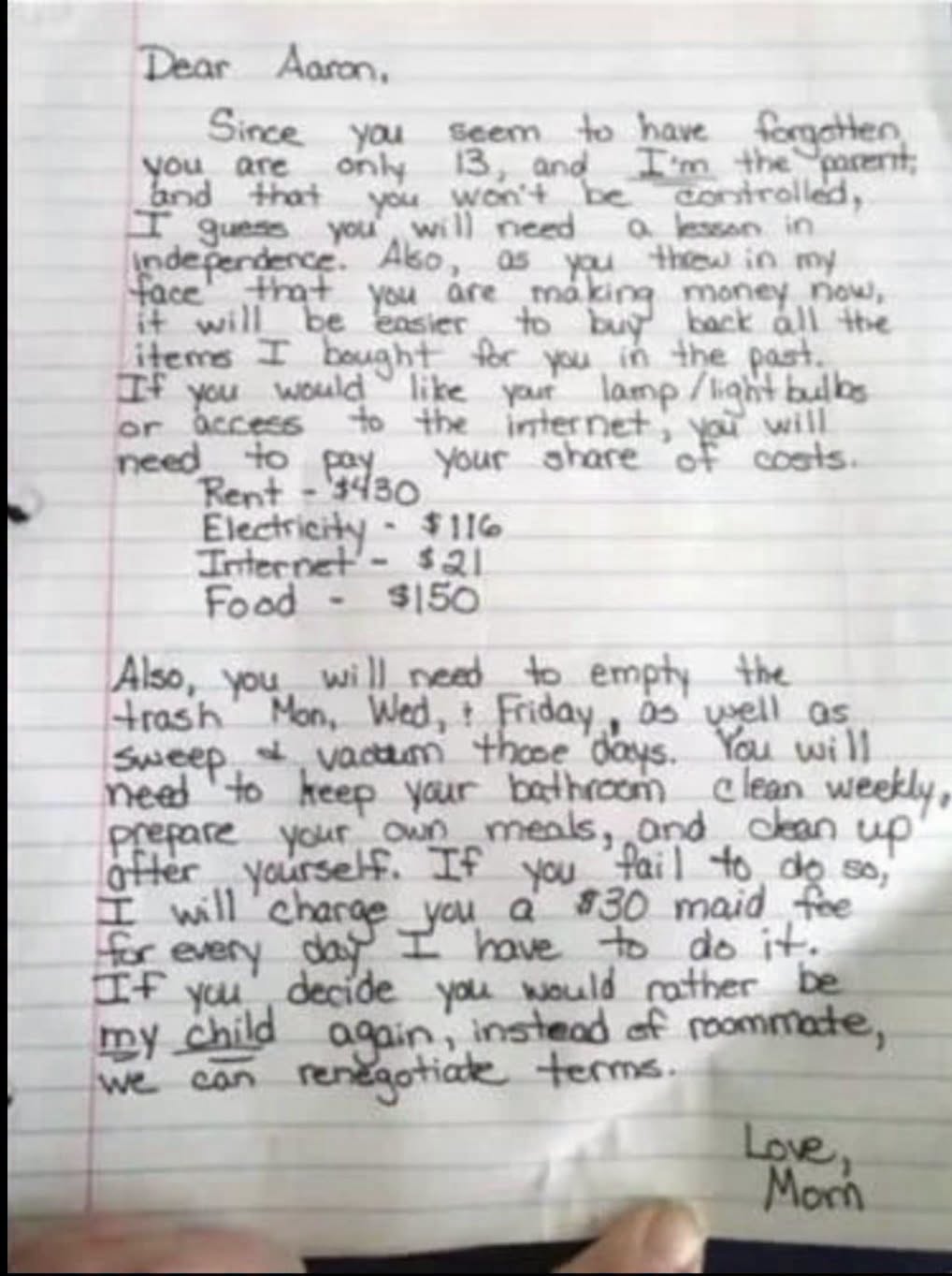 Mom leaves written note on “disrespectful” son’ door, and now it’s going viral 😮😳 Check the 1st comment👇